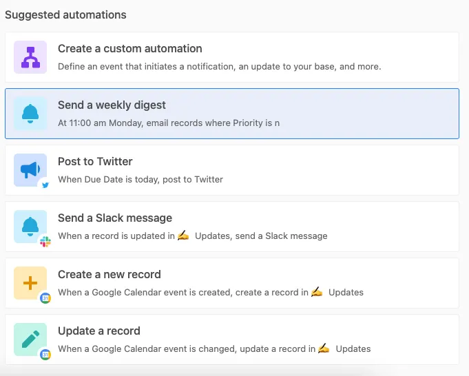 How to Create an Automation | Airtable Support