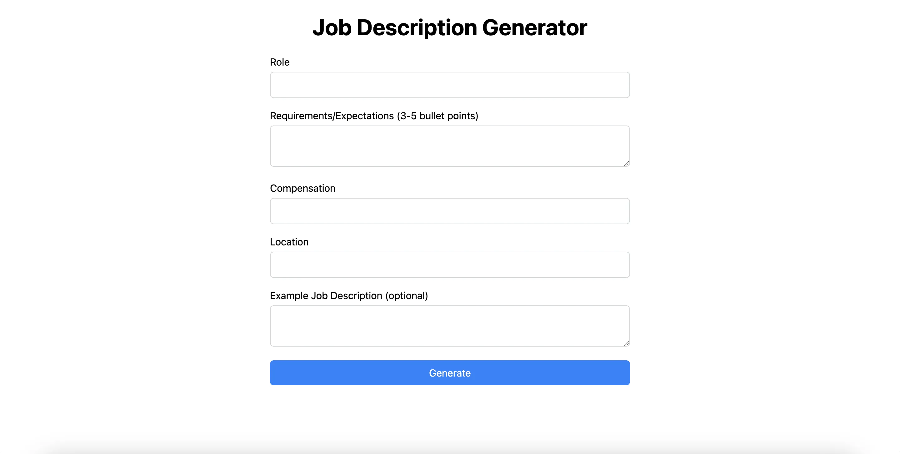 Building a Job Description Generator with Next.js, OpenAI GPT-4, and Sheet Best