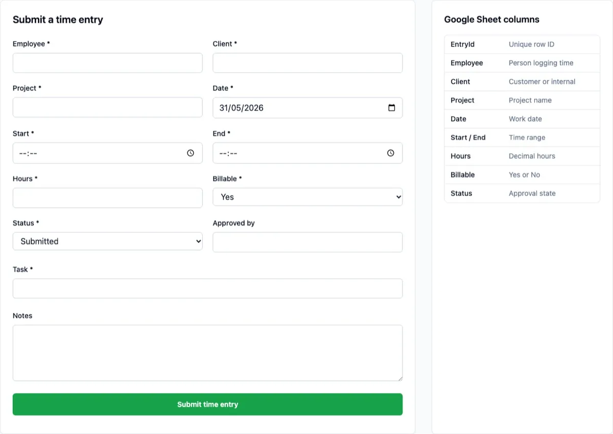 Introducing the SheetBest Timesheets Template